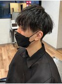 メンズ ニュアンスパーマ×アッシュブラック
