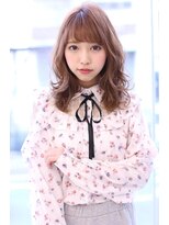 オーロ 西宮店(ORO)&nbsp;ハイトーンベージュ　パーマ風ウェーブ