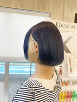 ヘアーサロン リアン 鴻巣店(hair salon Rien) ネイビーグレー/顎下ボブ