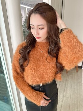 リア(riah) 【秋に人気】かきあげても可愛い♪ロングレイヤー