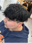 波巻きパーマメンズパーマメンズヘアツーブロックツイストパーマ