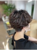 ショートマッシュ×ふわクシャパーマ