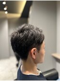 メンズショートコテパーマ
