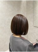 ボブ×オレンジベージュ