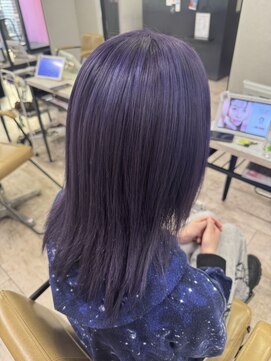 アジールヘア 所沢プロペ通り店(agir hair) ブルーラベンダーメルティカラーフェミニンロング所沢