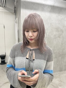 ミーム 原宿 表参道(meme) ☆ハイトーンブリーチミルクティーカラーホワイトベージュカラー