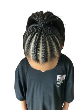 ガルボヘアー 桟橋店(garbo hair) ハーフコーンロウ ポニーテール 特殊セット イベントヘア