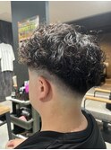 MEN’S HAIR/ブルーブラック/フェザーパーマ/柏