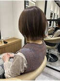 顔まわりレイヤー外ハネ韓国風ヘア髪質改善浦和ボブ