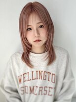 エル セルカ 高田馬場(el CERCA)&nbsp;レイヤーハッシュカット×ミルクティーピンクカラー