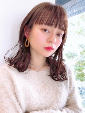セイドット リー(Say. Ree) Say.ミディアムレイヤーダークブラウンイメチェン前髪20代青山