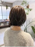 外ハネくびれボブ×透明感ブラウン