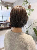 トラン(TRAN)&nbsp;外ハネくびれボブ×透明感ブラウン