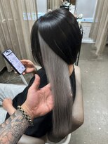 テーラヘアー 土浦店(TELA HAIR)&nbsp;他の子と差をつけるホワイトシルバーインナーカラー【土浦】