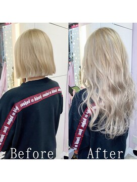 あるじゃんすー さいたま店 ミルクティーベージュ#シールエクステ#ホワイトブロンド#大宮