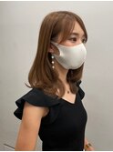 ブリーチを使わないミルクティアッシュミディ
