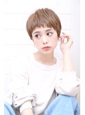 [OCEAN Hair&Life藤原純] 分け目なしショート×ベージュカラー☆