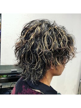 メンズサロン ゴールド 名古屋(GOALD) 波巻きハイライト