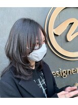 モードファクター デザイナーズサロン(mode Factor designer's salon)&nbsp;ミディアムレイヤー×サイドバング