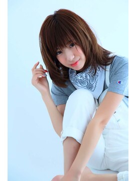 リッシュ(Hair&Eyelash Riche) 小顔レイヤーボブ/レイヤーカット/重めバング/くびれヘア/ツヤ髪