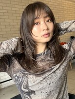 ガーデン オオタカノモリ(garden otakanomori)&nbsp;簡単スタイリング韓国風顔周りレイヤーミディアム×透明感カラー