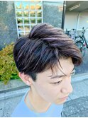 MEN’S HAIRハイライトマッシュパーマ〈理容室〉東浦和メンズ