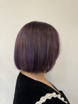 リアン 大森店(Rian) アッシュパープル×30代スッキリボブスタイル