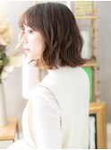 韓国風イヤリングカラー外ハネくびれボブディa戸頭20代30代40代