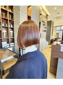 大人の切りっぱなしボブ