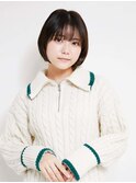 ミディアムヘア/ショコラベージュ/ボブルフ/新宿駅