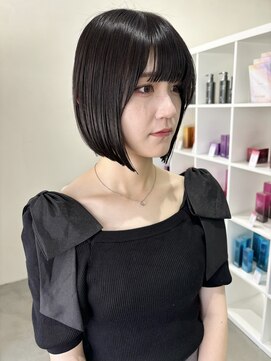 キートス 高知店(kiitos) 韓国風ボブ/丸みボブ/グレージュ