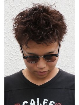 ヘアカロン 熊本本店(Hair CALON) メンズショートスパイキーショートメンズカラーカットパーマ