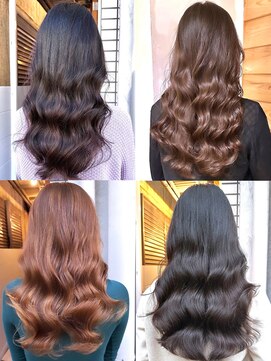 チョビー(Chobii) 表参道 コテ巻き風パーマ デジタルパーマ ワンレン 黒髪カタログ