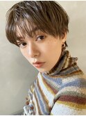 【PARK】カーキベージュ×ニュアンスカーリー