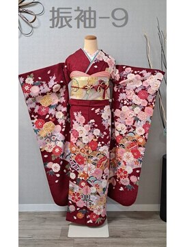 きものサロン すずめ屋 レンタル番号　振袖-9　桜