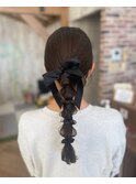 ヘアセット（（編み下ろし