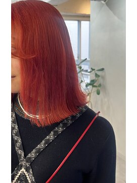 エイト プラット 渋谷2号店(EIGHT plat) ブリーチあり レッドカラー