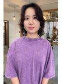 無造作　パーマ　結んでもオシャレ　アレンジがきく