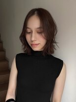 サンク 原宿 表参道(cinq)&nbsp;切りっぱなしボブブリーチなしダブルカラーヘーゼルベージュ