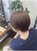 すっきりショートで明るめ白髪染め！
