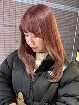 ビーハイブ 仙台駅前店(Behive)&nbsp;ピンクベージュ/ブリーチ/ミディアムセミロング/10代20代