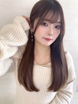 ルイマダーナ 栄店(LOUIMADNA)&nbsp;透明感　顔周りカット　ストレート　ロング　ブラウンカラー