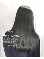 アリー 原宿 表参道(ALLY)&nbsp;ALLY松村　暗髪でも叶うオリーブグレージュ！ブリーチなしカラー