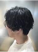 センターパート×ツイストスパイラル