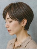 ショートレイヤー小顔ひし形美シルエット大人女子くびれ