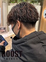 ルースト 渋谷店(ROOST) MEN’S HAIR/波巻きツイストスパイラル/リバースセンターパート