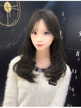 ジーナ 名駅(XENA.) 【TAKAHIRO】韓国ヘア／上品レイヤー／ベージュ