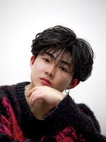 ホワイト(WHITE)&nbsp;シースルーマッシュ/シースルーフェザー/メンズパーマ