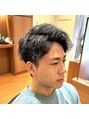 モッズヘア メン 上尾東口店(mod's hair men) くせ毛を活かして前髪を上げる、盤石のナチュラルスタイル。