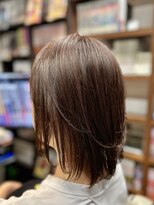髪カルテ&nbsp;白髪染めを楽しむ柔らかい赤の暖色カラー